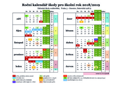 Kalendář školního roku 2018/19